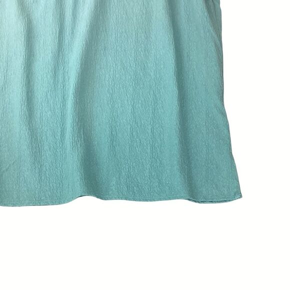 CITRON Santa Monica Silk Tank Top 3X Sage Green Blue Sleeveless Blouse - Picture 3 of 9